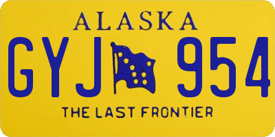 AK license plate GYJ954
