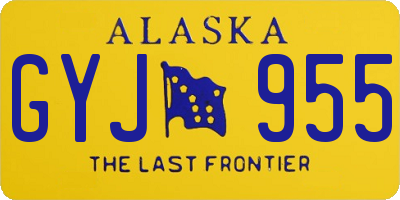 AK license plate GYJ955