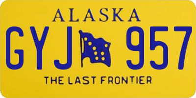 AK license plate GYJ957