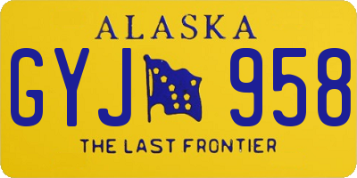 AK license plate GYJ958
