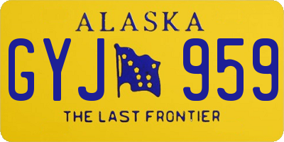 AK license plate GYJ959