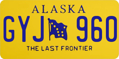 AK license plate GYJ960