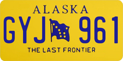 AK license plate GYJ961