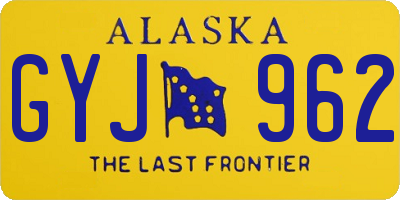 AK license plate GYJ962
