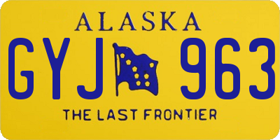 AK license plate GYJ963
