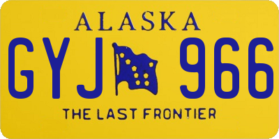AK license plate GYJ966
