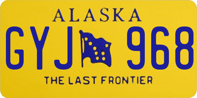 AK license plate GYJ968