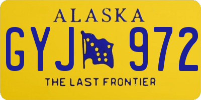 AK license plate GYJ972