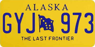 AK license plate GYJ973