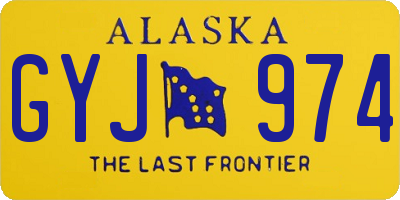 AK license plate GYJ974