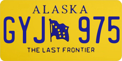 AK license plate GYJ975