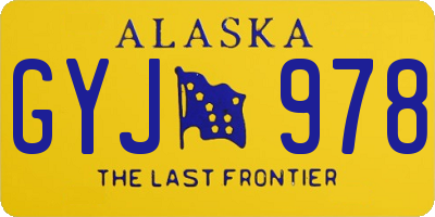 AK license plate GYJ978