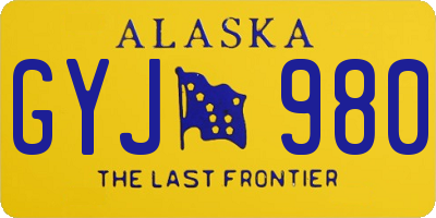 AK license plate GYJ980