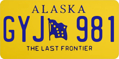 AK license plate GYJ981