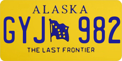 AK license plate GYJ982