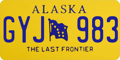 AK license plate GYJ983