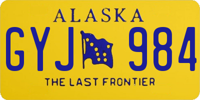 AK license plate GYJ984