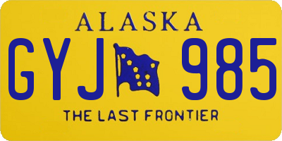 AK license plate GYJ985