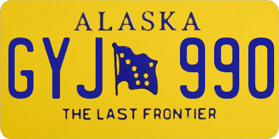 AK license plate GYJ990