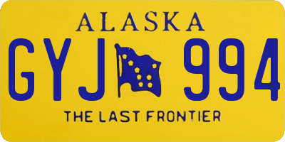 AK license plate GYJ994