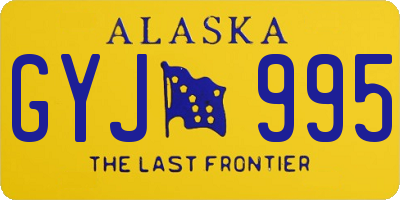 AK license plate GYJ995
