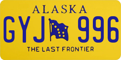 AK license plate GYJ996