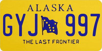 AK license plate GYJ997