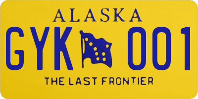 AK license plate GYK001