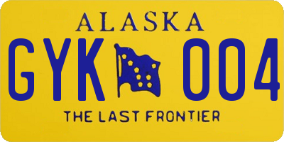 AK license plate GYK004