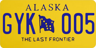AK license plate GYK005