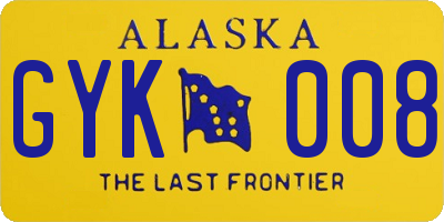 AK license plate GYK008