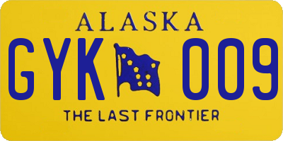 AK license plate GYK009