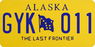 AK license plate GYK011