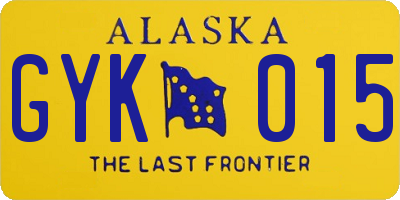 AK license plate GYK015