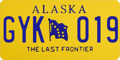 AK license plate GYK019