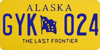 AK license plate GYK024