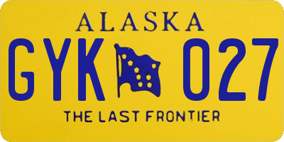 AK license plate GYK027