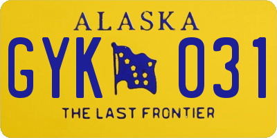 AK license plate GYK031