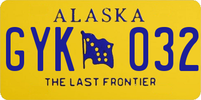 AK license plate GYK032