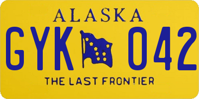 AK license plate GYK042