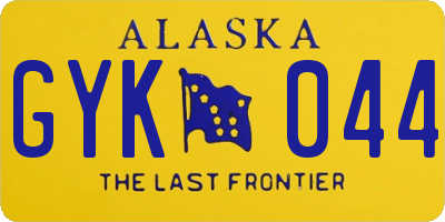 AK license plate GYK044