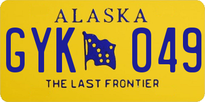 AK license plate GYK049