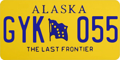 AK license plate GYK055