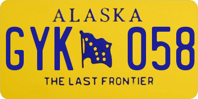 AK license plate GYK058