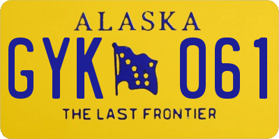 AK license plate GYK061