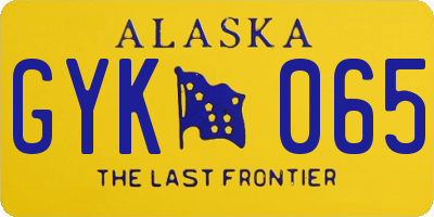 AK license plate GYK065