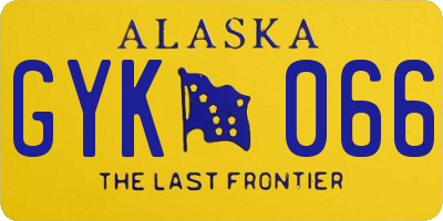 AK license plate GYK066