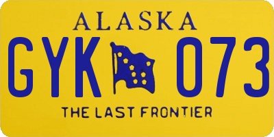 AK license plate GYK073