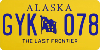 AK license plate GYK078