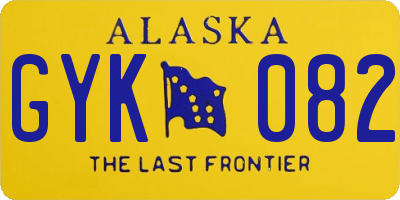 AK license plate GYK082